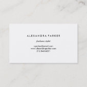 Moderne Rose und Schwarzes des Visitenkarte (Rückseite)