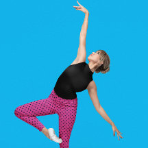 Moderne Rose Violet und Schwarze Punkte