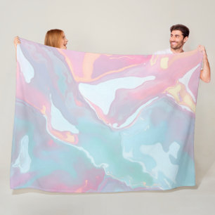 Moderne Rosé-Weichmint-Gold-Luxus-Kollektion Fleecedecke