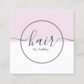 Moderne Rose Weißer Rundholz Quadratische Visitenkarte (Vorderseite)