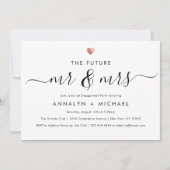 Moderne Rose Zukunft Mr. and Mrs Engagement Party Einladung (Vorderseite)