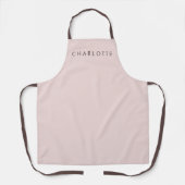 Moderne roséfarbene personalisierte Schürze (Vorderseite)