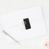 Moderne Roségold geteilte individuelle Initialen A Quadratischer Aufkleber (Umschlag)