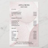 Moderne Rosegold Glitter Flyer (Hinten)