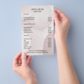 Moderne Rosegold Glitter Flyer (Handgriff)