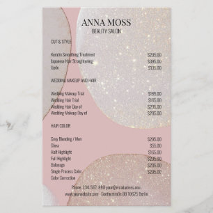 Moderne Roségold Glitter Flyer