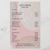 Moderne Roségold Glitter Flyer (Hinten)
