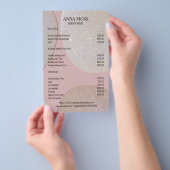 Moderne Roségold Glitter Flyer (Handgriff)