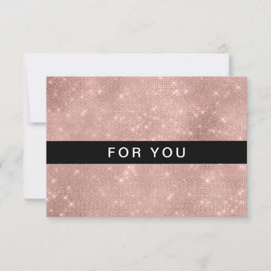 Moderne Rosegold Glitzer Geschenkgutscheine (Vorderseite)