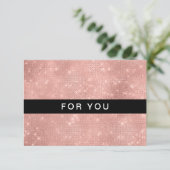 Moderne Rosegold Glitzer Geschenkgutscheine (Stehend Vorderseite)