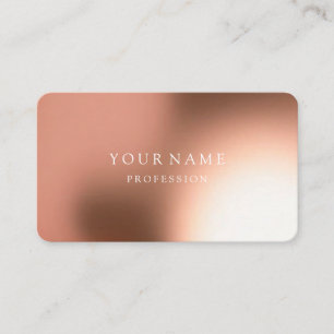 Moderne Roségold Minimal Seide Metallisch Weiß Visitenkarte