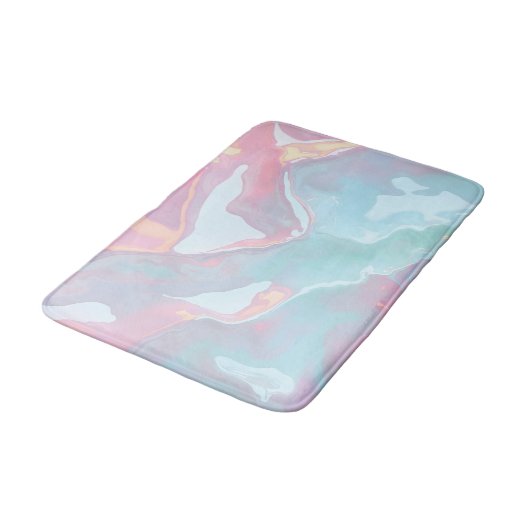 Moderne Roségoldene Soft Mint Luxus-Kollektion Badematte (Schrägansicht)