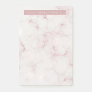 Moderne Roségoldmarmor-Optik Post-it Klebezettel