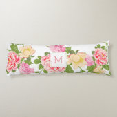 Moderne Rosen 7 Gelbe Blume Illustration Seitenschläferkissen (Rückseite)