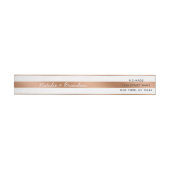 Moderne Rosen-Goldfolie-Streifen Monogramm-Hochzei (Person)