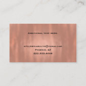 Moderne Rosen-Goldpolka-Punkt-Geschäfts-Karte Visitenkarte (Rückseite)