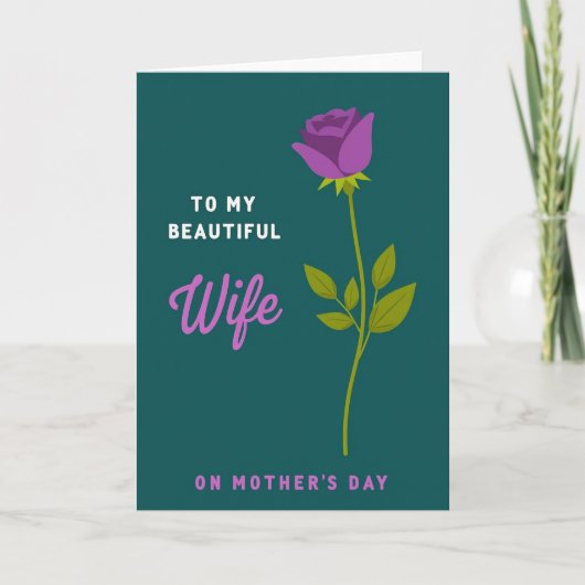 Moderne Rosen Muttertags Karte (Vorderseite)