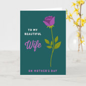 Moderne Rosen Muttertags Karte (Gelbe Blume)