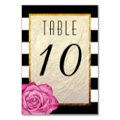 Moderne Rosenstöcke Imitate Goldfolie Tischnummer (Rückseite)