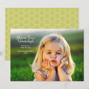 Moderne Rosh Hashanah-Fotokarte Feiertagskarte