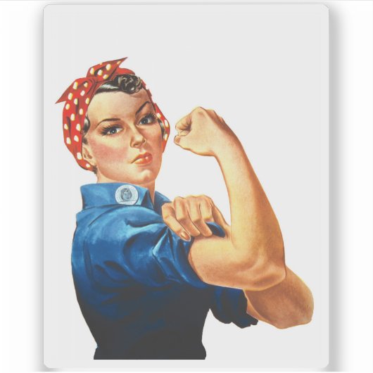 Moderne Rosie The Riveter Aufkleber (Vorderseite)