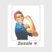 Moderne Rosie The Riveter Aufkleber (Blatt)