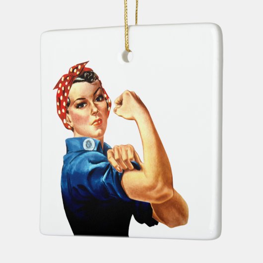 Moderne Rosie The Riveter Keramikornament (Links)