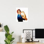 Moderne Rosie The Riveter Poster (Heimbüro)