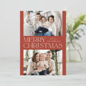 Moderne Rost frohe Weihnachten 2 Foto (Stehend Vorderseite)