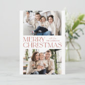 Moderne Rost frohe Weihnachten 2 Foto (Stehend Vorderseite)