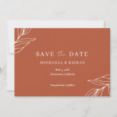 Moderne Rost-Tropen-Foto-Hochzeit Save The Date (Vorderseite)
