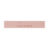 Moderne Rost und Korallen Einladungsbanderole (Flach)