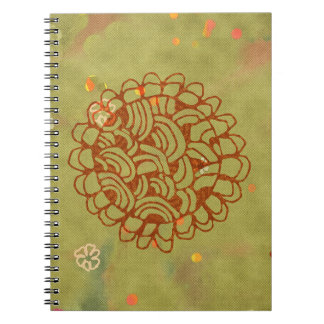 Moderne Rostgrüne Sonnenblüte Notizblock