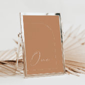 Moderne Rostkalligraphie Eine Tischnummer