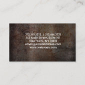 Moderne Rostmetall-Textur Visitenkarte (Rückseite)
