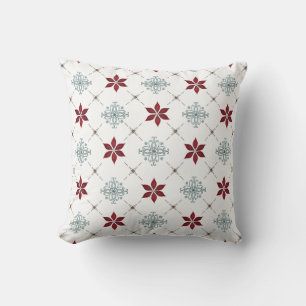 Moderne Rot Blau Einfache Schlichte Muster  Kissen