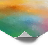 Moderne Rot-Gelb-Blau-Abstrakt-trendy Poster (Ecke)