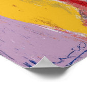 Moderne, rot-gelbe Aquarellstatue Freiheitsstatue Poster (Ecke)