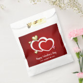 Moderne Rot-Gold-Valentinstag-Herzen Geschenktütchen (Versiegelt)