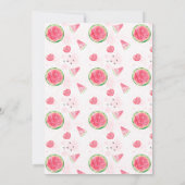 Moderne Rot-grüne Arche Eins in einem Melon 1. Geb Einladung (Rückseite)