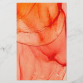 Moderne Rot Orange Abstrakte Elegante Preisliste (Rückseite)