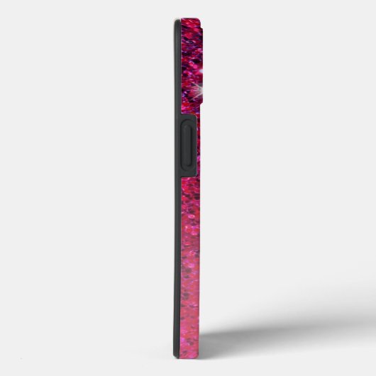 Moderne Rot-Rosa-Glitzer-Glitzern Name Case-Mate iPhone Hülle (Rückseite / Rechts)