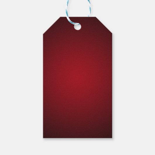 Moderne Rot-Schwarz Grainy Vignette Geschenkanhänger (Vorderseite)