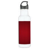 Moderne Rot-Schwarz Grainy Vignette Trinkflasche (Vorderseite)