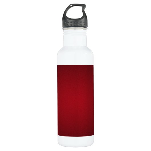 Moderne Rot-Schwarz Grainy Vignette Trinkflasche (Vorderseite)