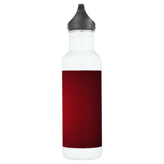 Moderne Rot-Schwarz Grainy Vignette Trinkflasche (Rechts)