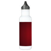 Moderne Rot-Schwarz Grainy Vignette Trinkflasche (Links)