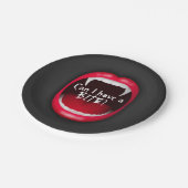 Moderne Rot-Schwarz-Vampire kann ich ein kleines P Pappteller (Schrägansicht)