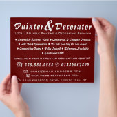 Moderne Rot- und Braun-Malerei und Dekoration Flyer (Hand)