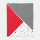 Moderne Rot und Grau Terrazzo Fleecedecke (Vorderseite)